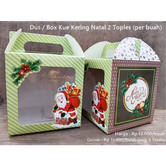 

NATL-136 : Dus / Box Kue Kering Natal 2 Toples (per buah)