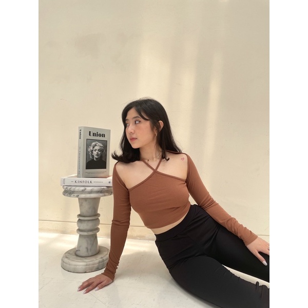 Somi Top - Atasan Wanita - Longsleeve 024 Basic Coulour - Atasan Rib Knit Import - Hemmy Top - NKD