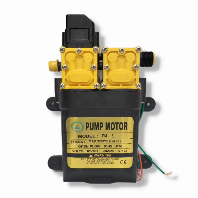 MESIN POMPA AIR DC 12V DOBEL POMPA / DINAMO POMPA STEAM MOTOR DAN MOBIL 12V 320 PSI 10 LPM / DINAMO POMPA DC