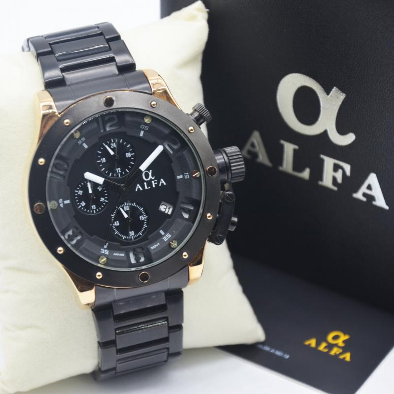 JAM TANGAN PRIA  Alfa 33030MBR ORIGINAL GARANSI 1 TAHUN