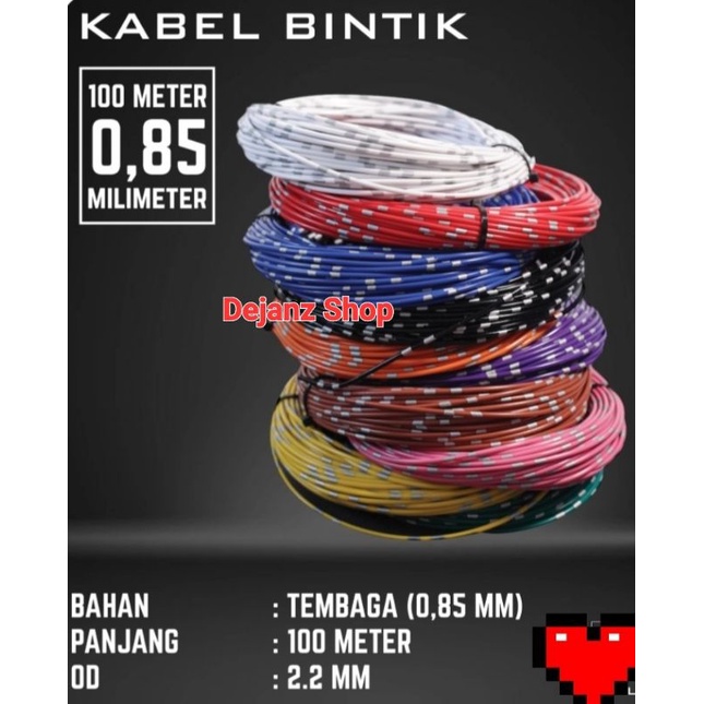 Kabel Bintik Kabel Body Kabel Lampu 0.85 0,85 MM Tembaga. ECERAN HARGA PER METER