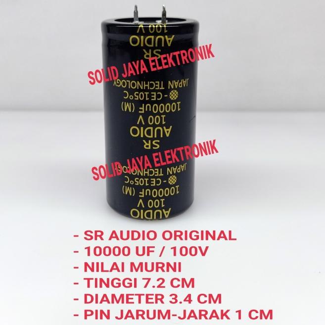 CAPASITOR ELCO SR AUDIO 10000 UF 100 V ELKO 10000UF 100V MIKRO ASLI