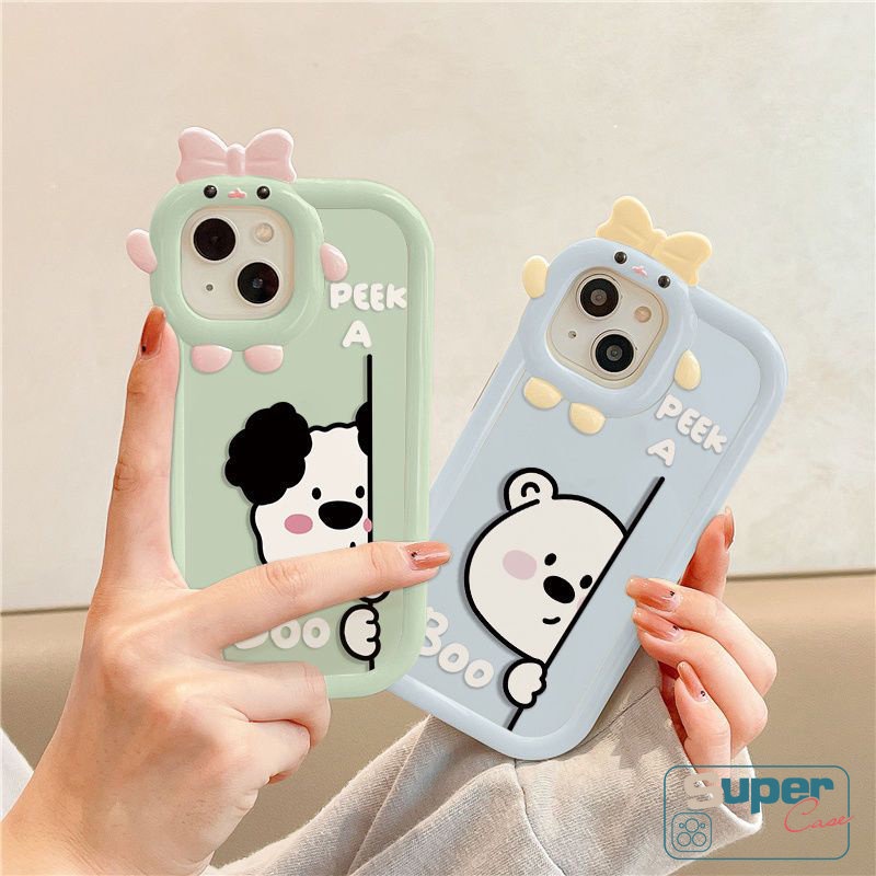 Lensa Desain Anjing 3D Untuk OPPO A17 A95 A96 A16 A15 A12 A77 A57 A54 A77s A16K A76 A17K A3s A55 A5s A7 A74 A16E A53 A31 A5 A92 A9 7Z Soft Case Untuk Iphone