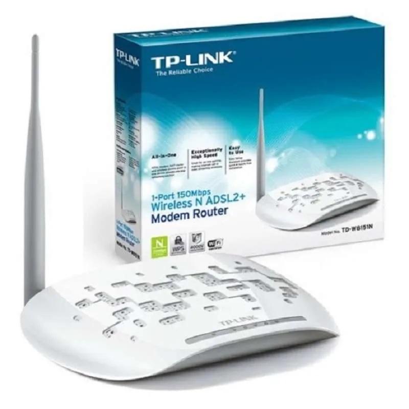 TP-LINK TD-W8151N 150Mbps Wireless N ADSL2+ Modem Router