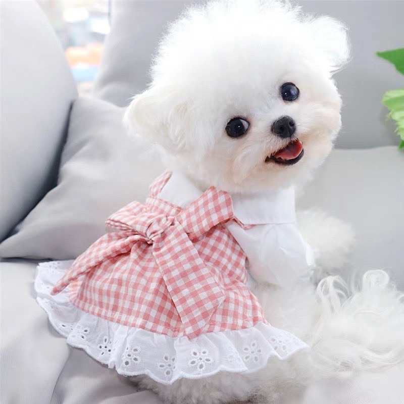 Hayoon pinke korea plaid ribbon dress