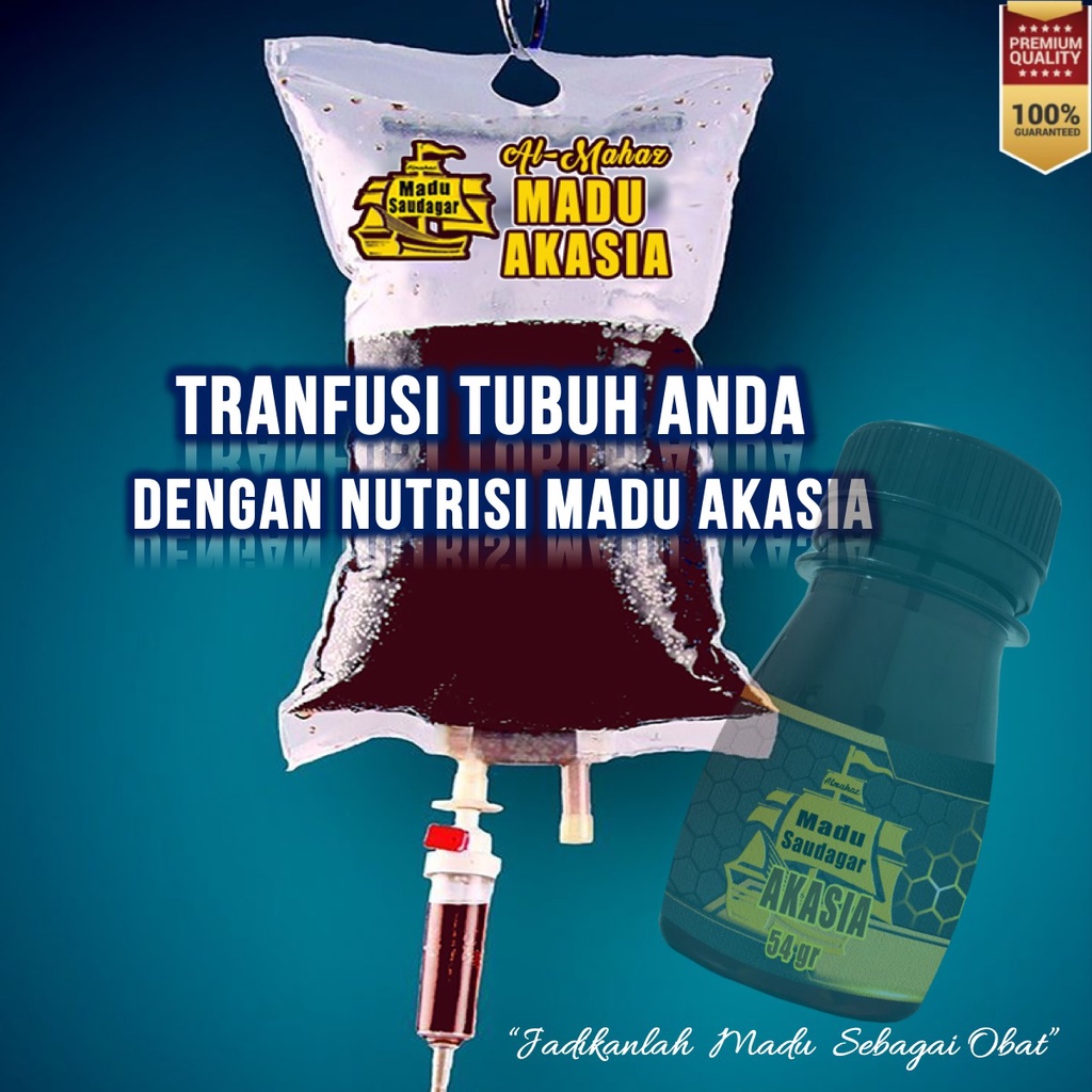 Madu Asli Akasia Murni Alami Grade A Row Honey Madu Saudagar