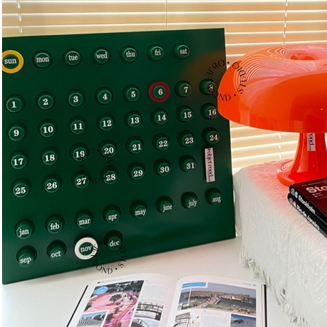 

[objet rond] wooden joji perpetual calendar | aesthetic wood kalender plastik korea nordic estetik ins style home decor quirky mid century