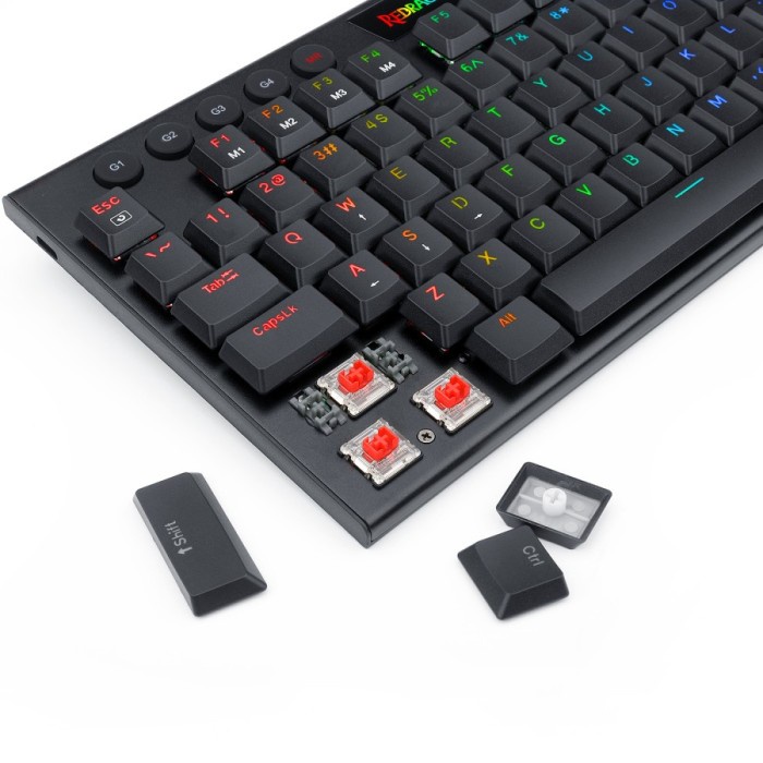 Keyboard Mechanical Redragon Keyboard RGB Ultra Low Profile HORUS TKL- K622-RGB