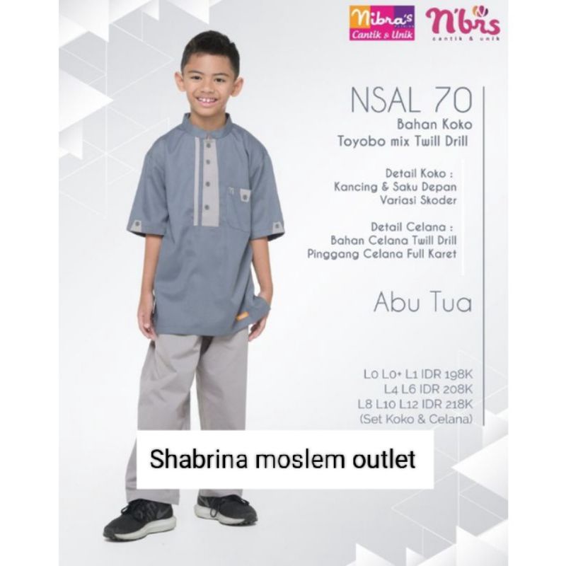 BIG SALE .  Cuci Gudang Promo Nibras Koko Anak Laki Laki NSA 070 Size 0-12