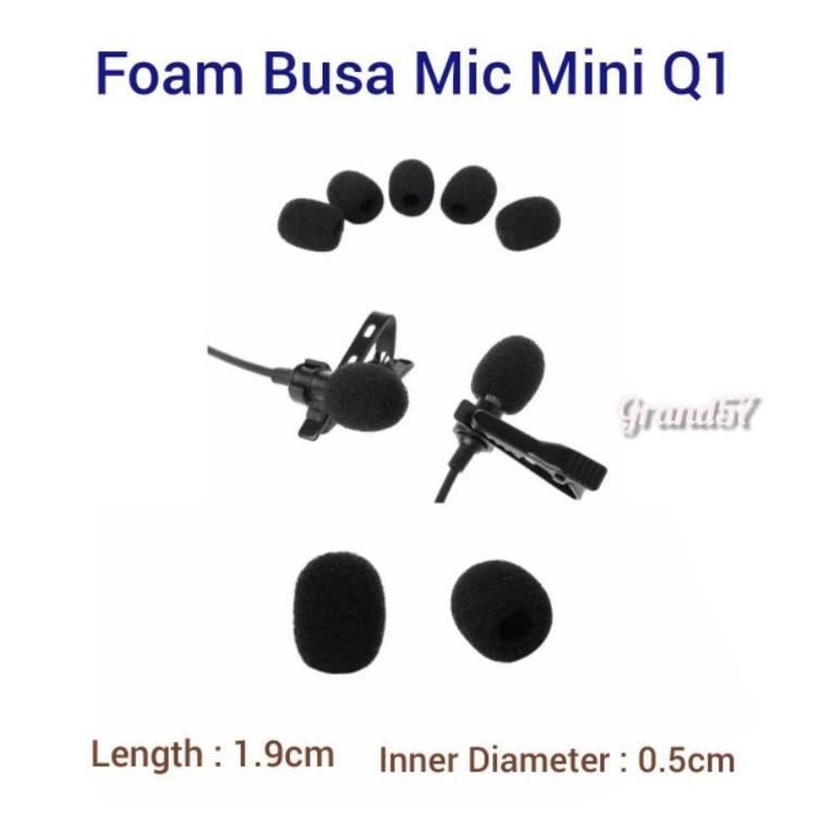⇳ foam spon busa mic lapel lavalier clip on mini mik clipon headset klip ㊧