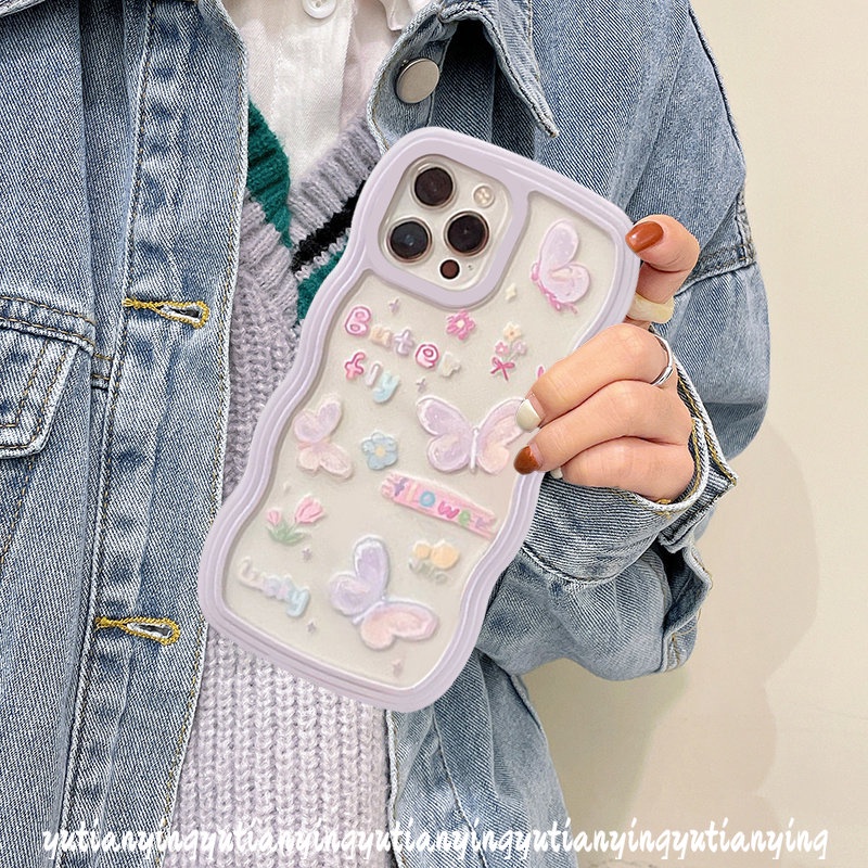 Soft Case Motif Kartun Kupu-Kupu Untuk VIVO Y21s Y22 Y15 Y12i Y22s Y16 Y20 Y35 Y15s Y11 V20 V21 V23E T1X Y33s Y21 Y12 Y17 Y93 Y15s Y21 Y30 Y15s Y21 Y50