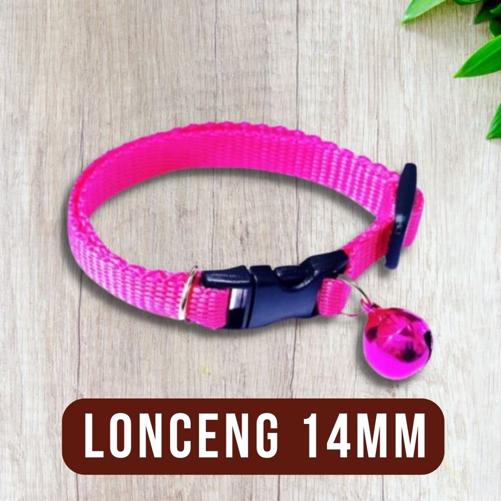 Kalung Lonceng 14mm Unik Kucing Tebal Premium Quality Kalung Lonceng Kucing Motif Polos FEFARM