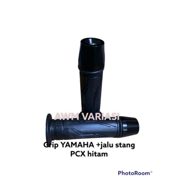Handfat handgrip yamaha set jalu stang hitam model PCX universal semua motor harga sepasang TERMURAH
