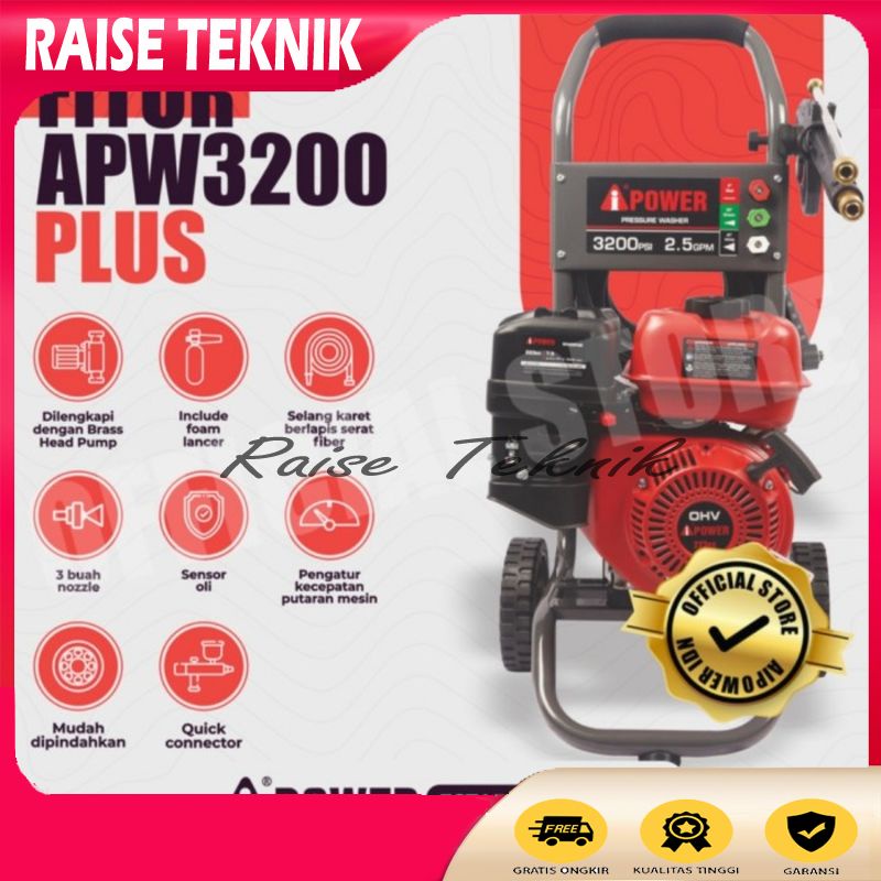 AI POWER JET CLEANER HIGH PRESURE WASHER APW-3200 CUCI STEAM