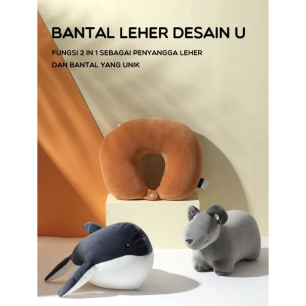 Bonbox BNP30 Bantal Leher Traveling Boneka 2 in 1