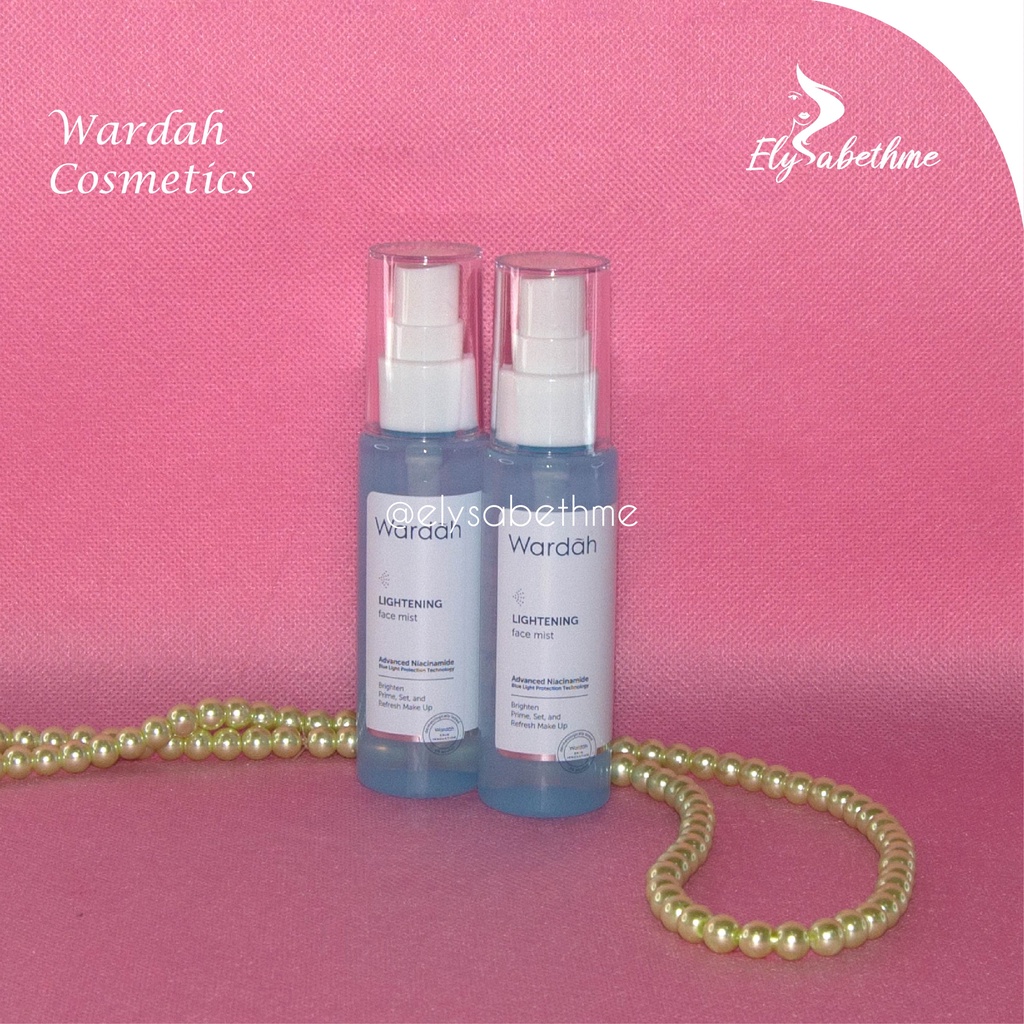 ✿ELYSABETHME✿ 🅆 🄰 🅁 🄳 🄰 🄷 Wardah Lightening Face mist Biru spray setting makeup bedak tahan lama