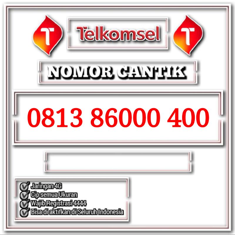 nomor cantik simpati 86000 400