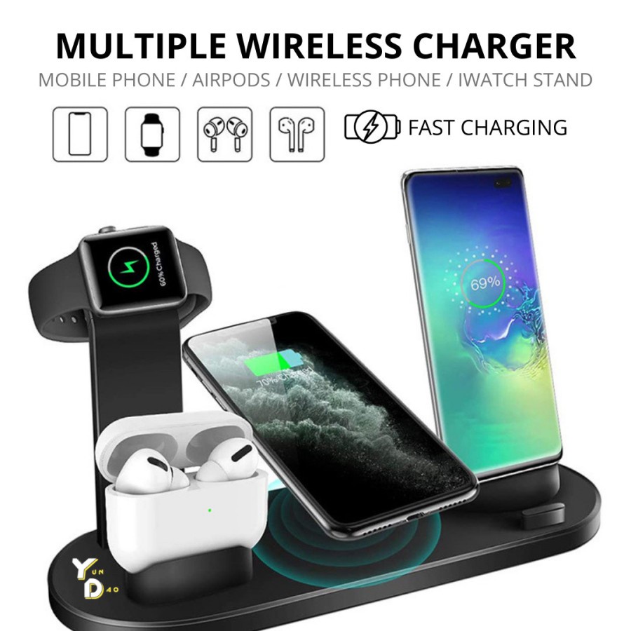 Wireless Charger Dock Station 6in1 - 6in1 Charger Stand Wireless