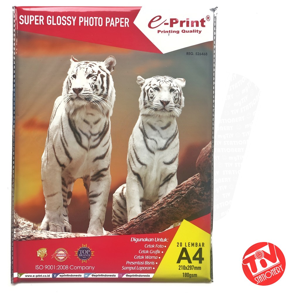 

Kertas Foto e-Print Super Glossy A4 180 gsm (1 pack = 20 lembar)