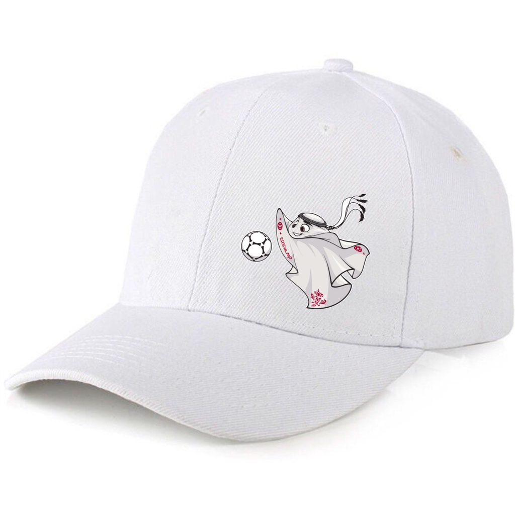 WORLD CUP MASCOT CAP / WORLD CUP QATAR 2022 MERCHANDISE / TOPI PIALA DUNIA QATAR 2022 / BISA COD