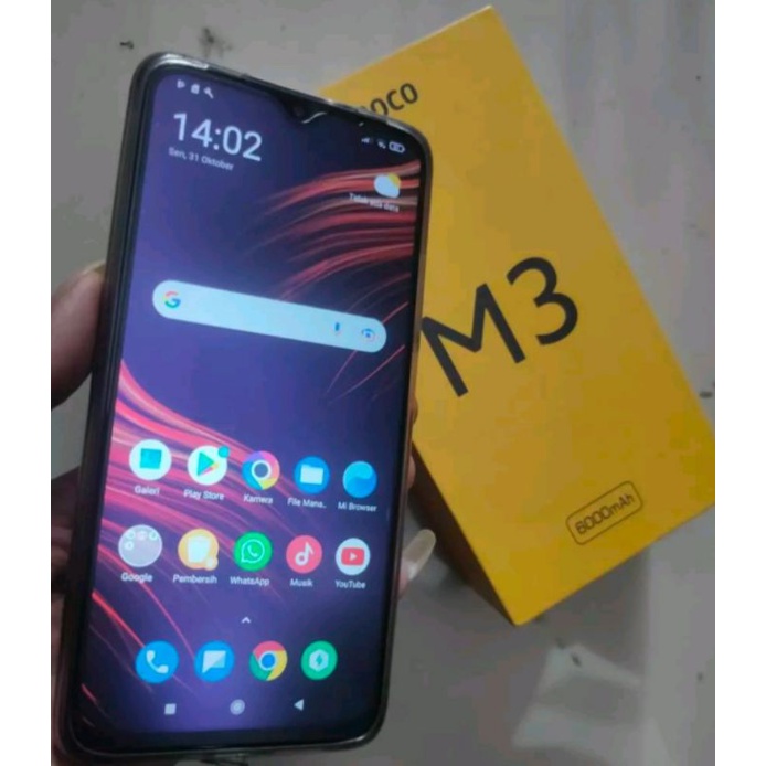 handphone poco m3 second