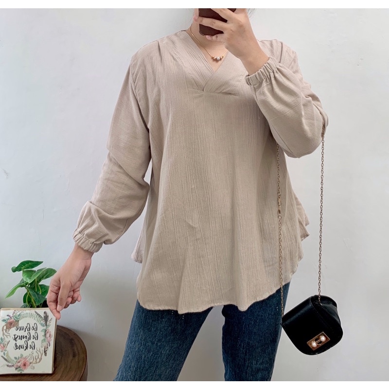 VILADY BLOUSE LINEN CRINKLE LD 115CM