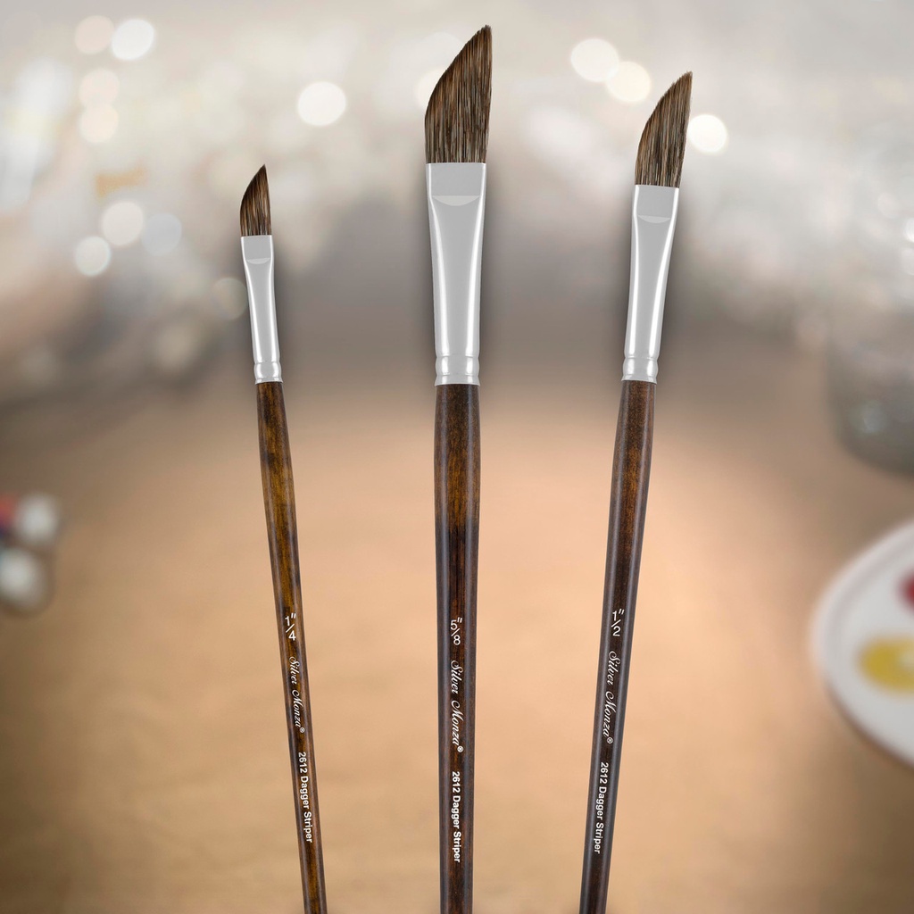 Alat Menggambar Kuas Lukis Kecil Silver Brush Monza® 2612 Dagger Striper Termurah Terlaris By Bali Artemedia