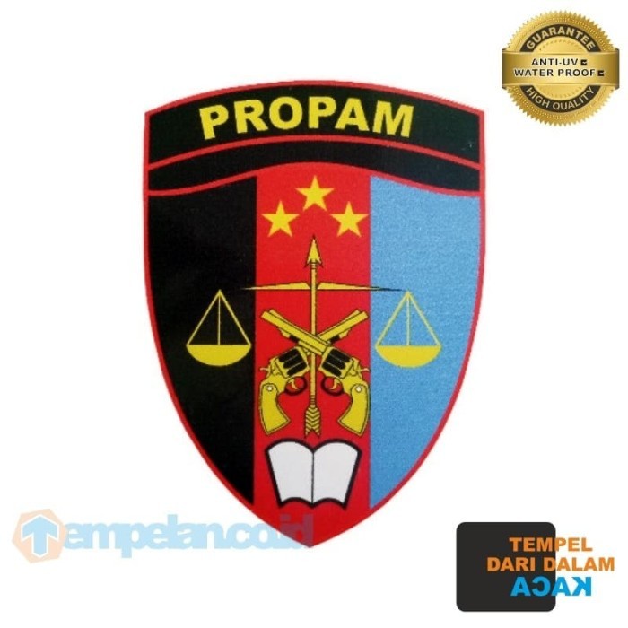 STIKER PROPAM POLRI (TEMPEL DALAM KACA)