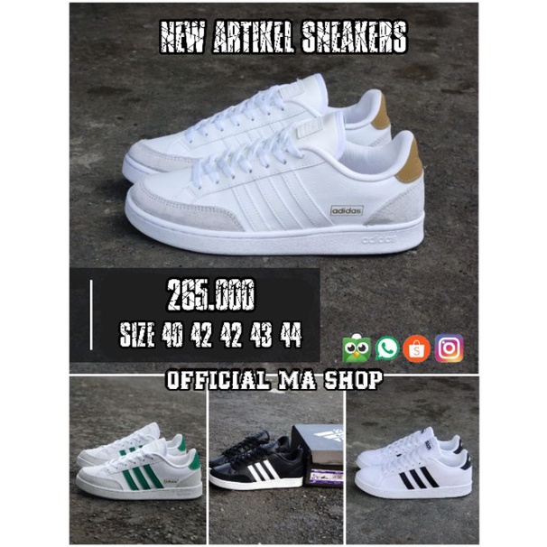 Sepatu Sneakers Pria Adidas Grand Court Se Original 100%