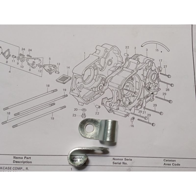 kleman kabel koil selang karburator Honda win grand Supra Honda s90 z90