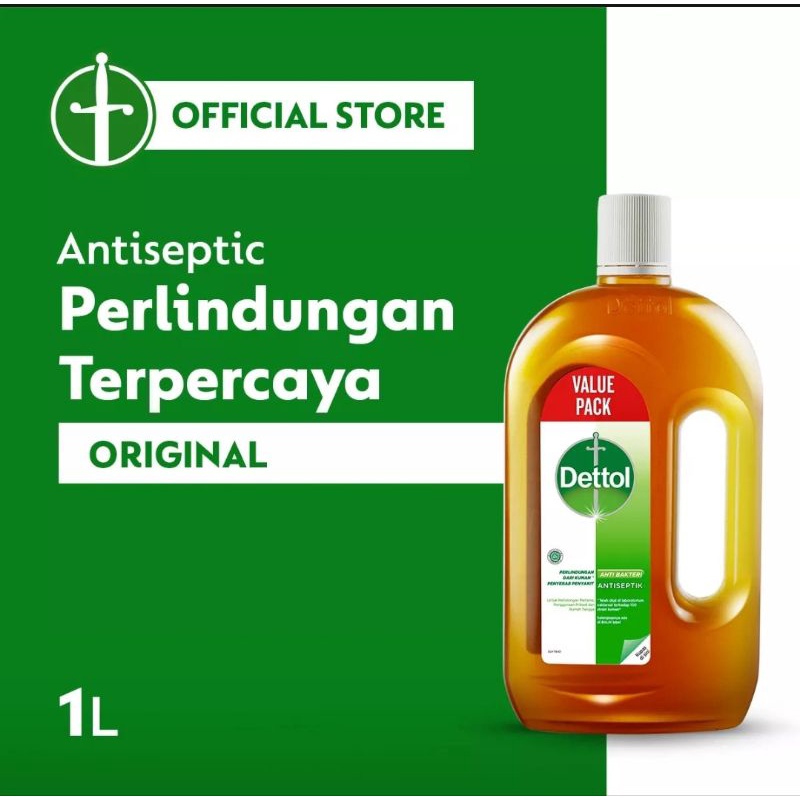 Dettol Antiseptic Liquid 1000 ml - Dettol Cairan Antiseptik 1 Liter EXP 2025