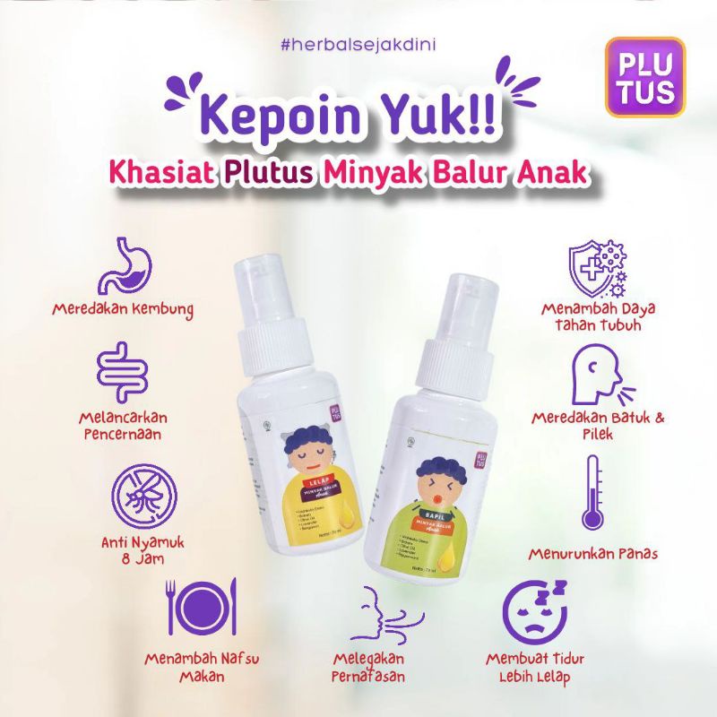 Paket Bundling PLUTUS Minyak Balur Anak Bapil dan Lelap Baby Oil dan Parfum Mobil Summerspring Kopi Bali Spray Goni