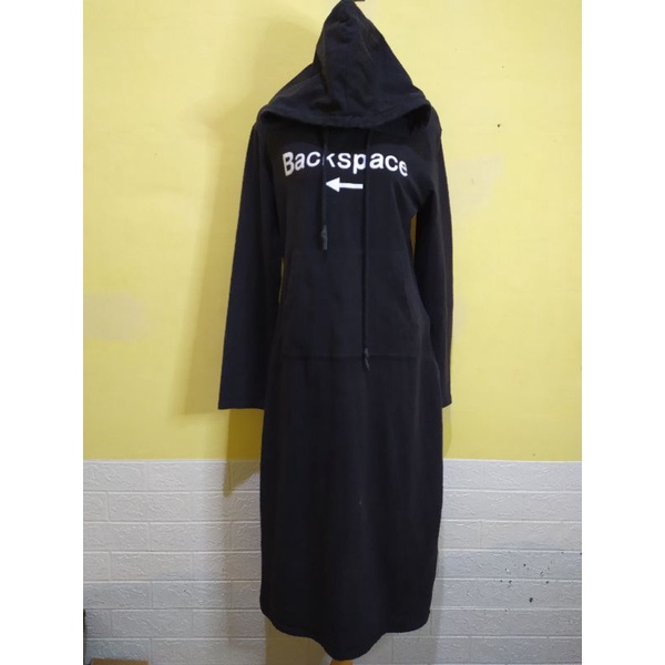 Long Hoodie Hudi Hitam Pekat Fashion Old Money Airport Bandara