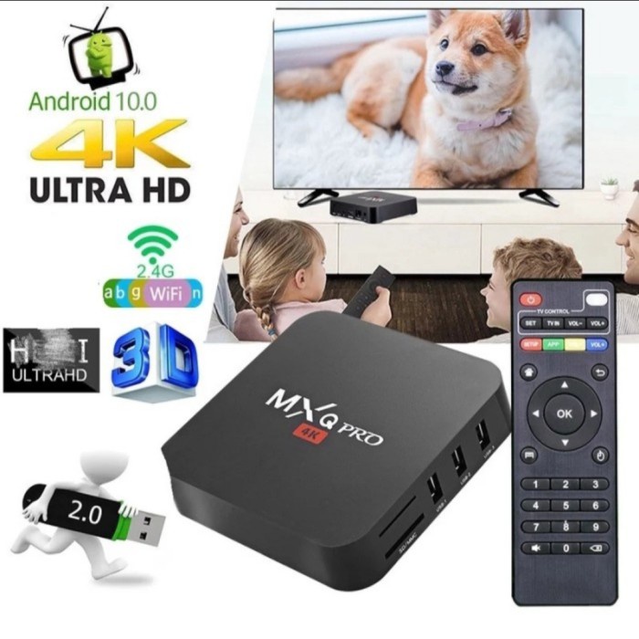 Box Media Player Tv Box Android Mxq Pro 4K Smart Tv 2/16 Gb Mxq