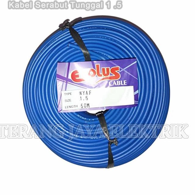 Kabel Listrik Serabut Tunggal 1.5 Evolus Per Roll 50 mtr