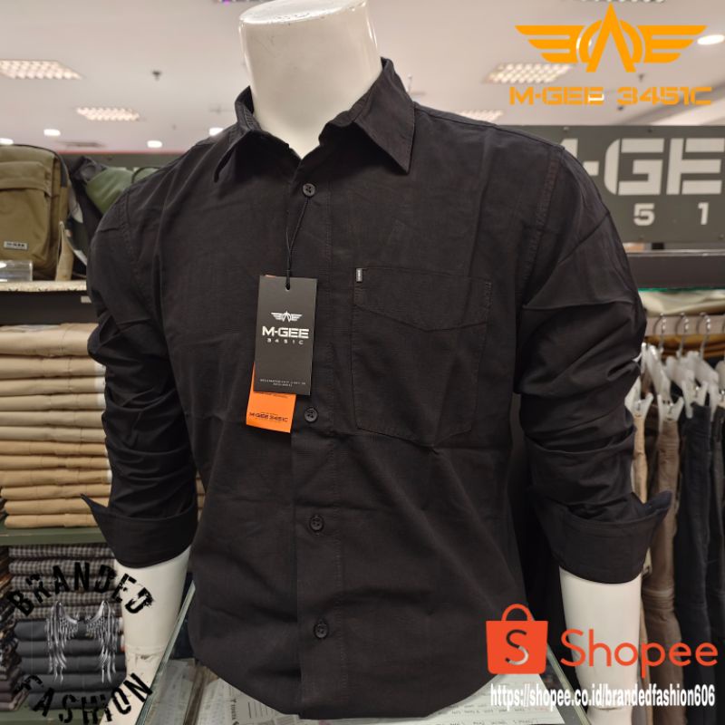 MGEE RM KEMEJA PRIA LENGAN PANJANG EZRA BLACK
