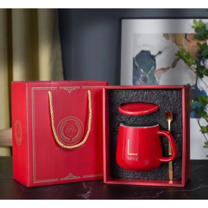 

(COD) paket hampers warmer cangkir set kemasan gift box pemanas eletrik
