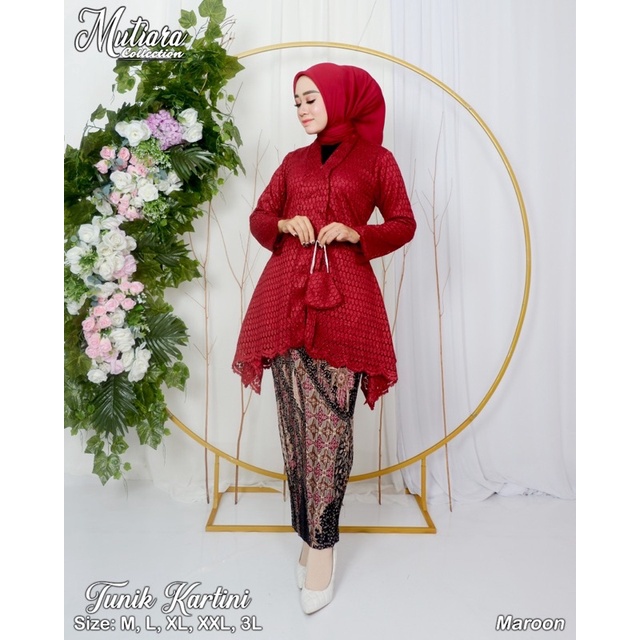 MUT&gt; STELAN KEBAYA TUNIK KARTINI - BAJU KEBAYA BRUKAT MODERN - KEBAYA TUNIK TERLARIS 2023 - TUNIK FRIENDLY BUSUI