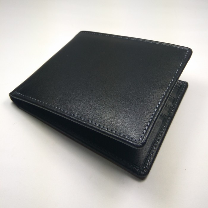 dompet pria basic kulit asli warna hitam| bifold wallet | basic wallet NC128