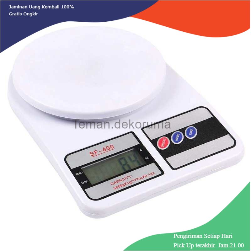 TD - PR VKTECH Timbangan Dapur Mini Digital Scale 10kg Akurasi 1g - SF-400