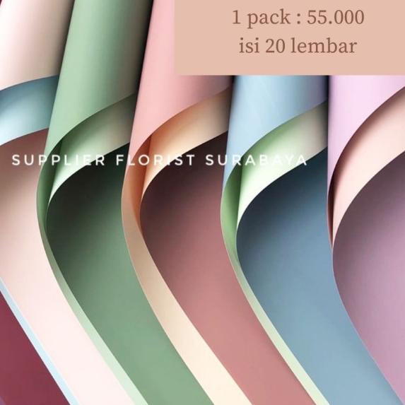 

KERTAS BUNGA BICOLOR(1PAK:20LBR)/WRAPPING PAPER/WRAP BUNGA/FLOWER WRAP - PINK TUA-MUDA