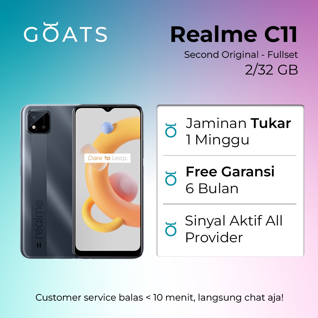 Realme C11 Second Seken Bekas Garansi 6 Bulan - Fullset 100% Original Ori Asli Mulus Like New