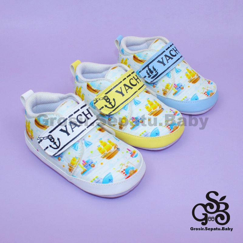 prewalker sepatu bayi laki laki perempuan umur 2 - 12 bulan model casual YACHT Kapal ringan &amp; fleksibel