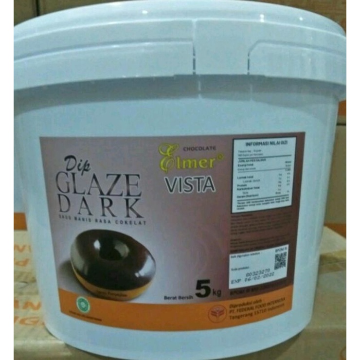 

Elmer Dip Glaze Coklat Dark Vista repack 500gr