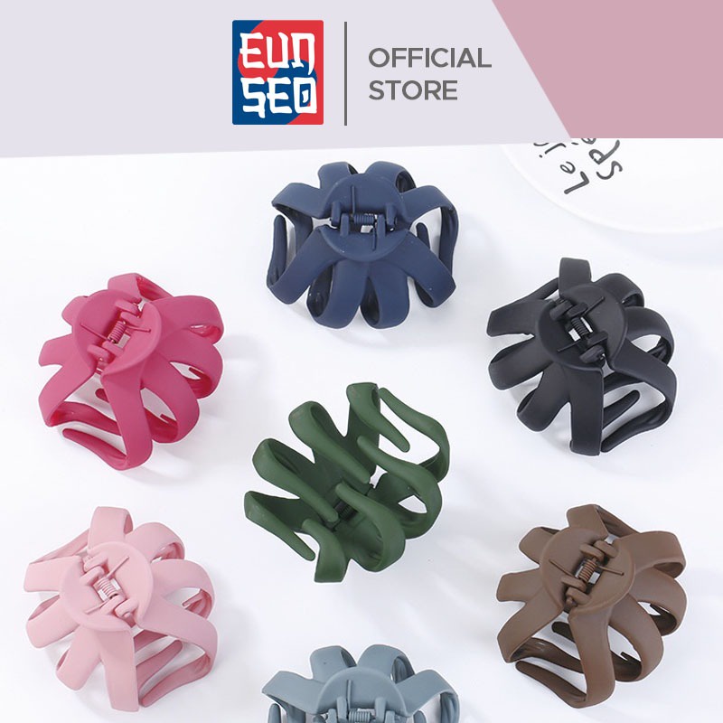 Jepitan Rambut Matte Cakar 4 Jepit 5cm Doff Ponytail Hair Claw Clips Import EUNSEO