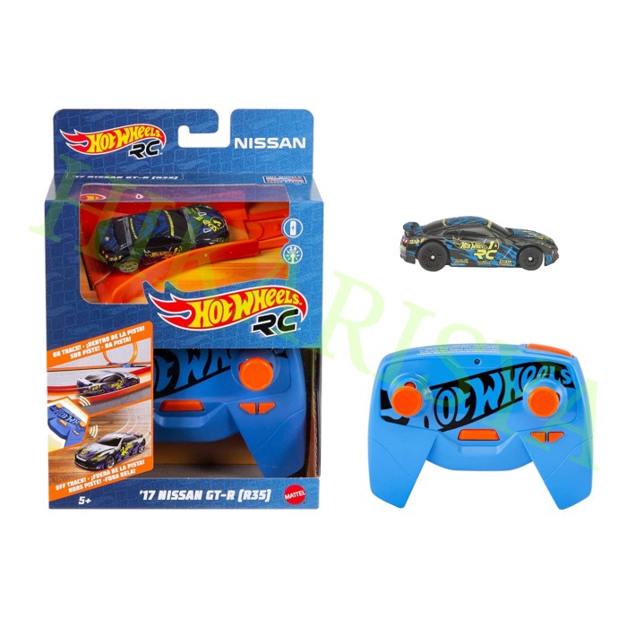 Hot Wheels Remote Control Nissan Skyline GTR R35 Hitam RC Skala 64