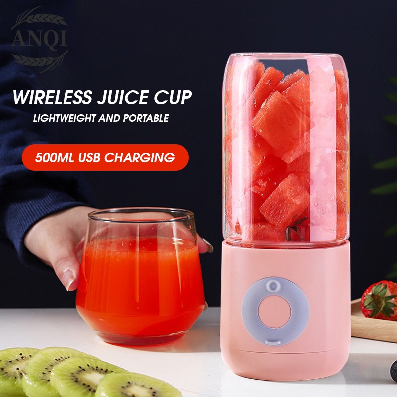 ANQI 1888 Blender Juicer Juicer Portable Mini Juicer 500ML Botol Juice Cup USB Blander VS-1852
