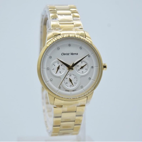 Jam Tangan Wanita Christ Verra CV 21102L-12 SLV/  CV 21102L-15 SLV/  CV 21102L-18 GUN Original