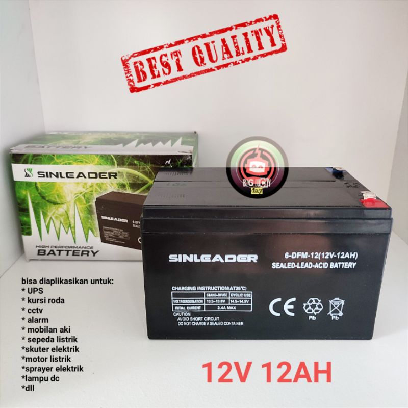 Jual BATERAI 12V 12AH AKI SEPEDA LISTRIK BATERRY SLA UNIVERSAL BATRE