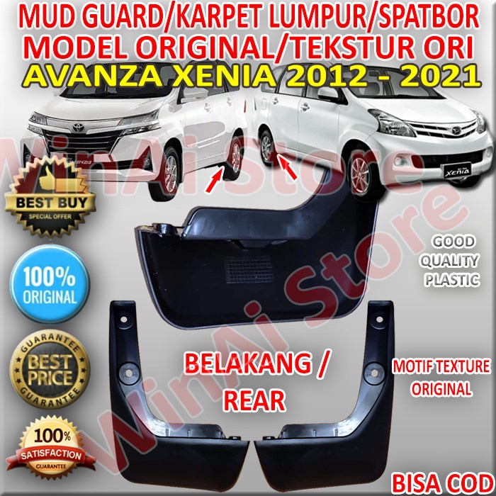 Karpet Mobil Mud Guard-Karpet Lumpur-Spatbor Avanza/Xenia 2011-2016 Belakang Md.Ori